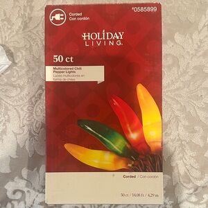 Multicolored Chili Pepper String Lights